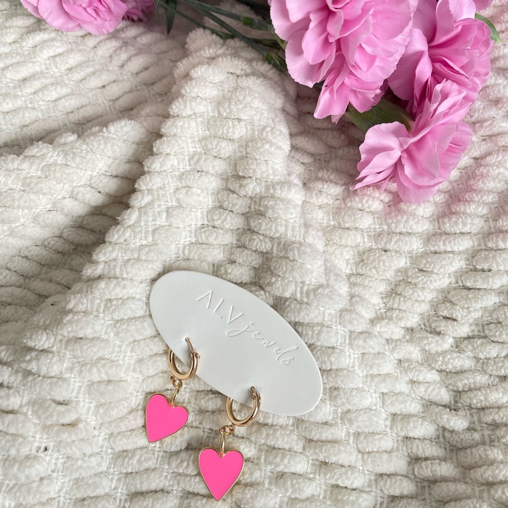 Hot Pink Heart Jewelry Set